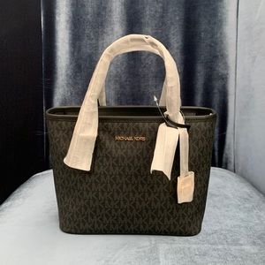 Michael Kors Jet Set Travel Extra-Small Logo Top-Zip Tote Bag